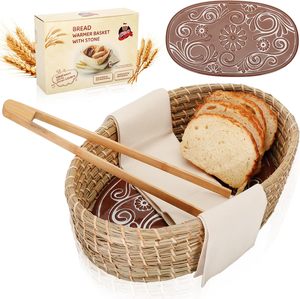 Jy đá-có dấu bánh mì ấm hơn Giỏ đi kèm Linen Túi bánh mì và wicker bánh mì giỏ với Lót nắp Baking & Pastry công cụ - Product Image 5