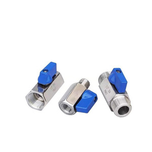 Mini vanne à bille en acier inoxydable personnalisée de 1/2 pouce - Vanne d'arrêt à filetage mâle Vanne d'arrêt en acier inoxydable - Product Image 2