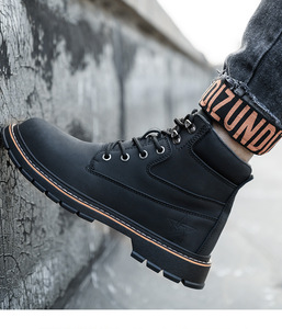 أحذية أمان العمل الصلب اصبع القدم حذاء برقبة للعمل حجم <span class=keywords><strong>15</strong></span> w مكافحة سحق أحذية أمان للرجال تنفس - Product Image 4