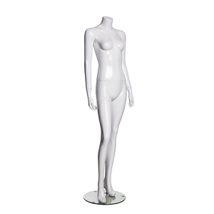 SQ02 Mannequin féminin professionnel blanc brillant sans tête, réaliste, pour l'affichage de vêtements pour femmes - Product Image 4