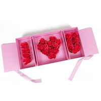 Saint Valentin je t'aime lettre carton de luxe Rose Arrangement Floral coffret cadeau fête des mères