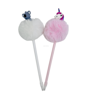 H-TONE bomboniere per bambine soffice Pom Pom unicorno penna per ragazze creatura preferita delle fiabe regalo per festa di Natale - Product Image 1