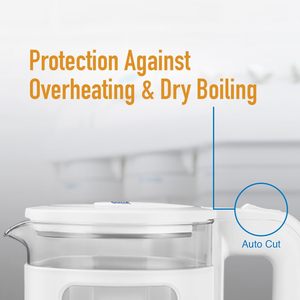 2L Glass Electric <b>Kettle</b> with Stainless Steel Heating Plate Fast Boiling Water Heater Water <b>Kettle</b> for Household Kitchen - Product Image 3