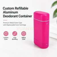 Boîte de déodorant en aluminium anti-fuite pour déodorants solides, durable, rechargeable, écologique, contenants métalliques vides