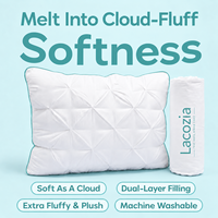 Oreiller de lit imperméable, rafraîchissant, respirant, doux, moelleux, en coton, alternative au duvet, rembourrage touffeté, lavable en machine