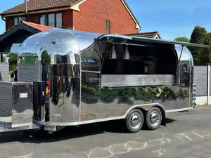 Commercial Multi-Functional Stainless Steel 4-Wheel <b>Mobile</b> Towable Fast Food Cart with Customizable Capacity for Outdoor Use - Product Image 4