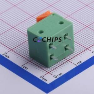 KF142R-5.08-2P Spring Terminal Block Bent Lead Through Hole,P=5.08mm Connector 5.08mm 2P 2 15A - Product Image 1