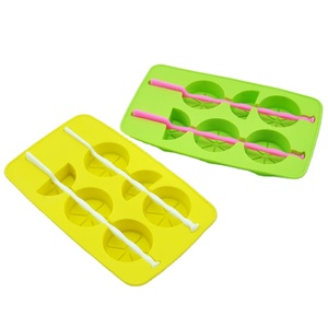 Moldes de Silicona para Cubitos de Hielo con Palitos, Bandeja de Silicona para Cubitos de Hielo con Forma de Limón y Palitos de PP - Product Image 4