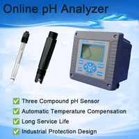 Contrôleur de pH industriel 4-20mA en ligne RS485 avec capteur de pH, analyseur d'eau OEM pour le traitement de l'eau de refroidissement IP66