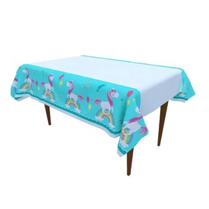 Flower <strong>Unicorn</strong> Disposable Birthday Graduation Tablecloth for Kids <strong>Unicorn</strong> Birthday Party Plastic Tablecover <strong>Decoration</strong> - Product Image 3