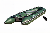 Bateau pneumatique pliable 3.8 avec accessoires complets, y compris pompe, sac et kit de réparation.