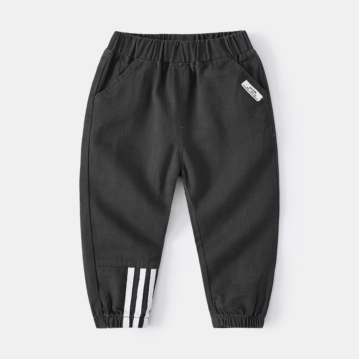 Pantalon sous ruban gris fer