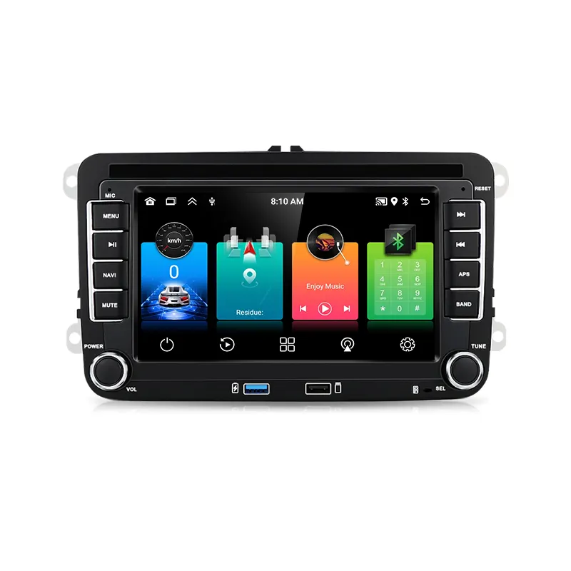 2 Din Car Android CarPlay Radio GPS Multimédia Pour Volkswagen VW Passat CC/Scirocco/Sharan Auto Stereo Wifi BT Player RDS DSP