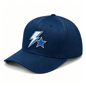 Casquette de sport imperméable Melin Style 6 panneaux, colorée, avec trous hydro-laser, logo brodé personnalisé pour hommes - Product Image 1