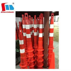 プラスチック警告デリネータブラックポストベース付き2025,交通フレキシブルソフト視認性の高いPE + ゴム - Product Image 6