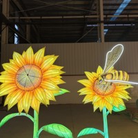 Linternas LED de Seda Chinas Impermeables con Formas de Plantas, Decoraciones para Festivales al Aire Libre, Halloween/Día de Acción de Gracias/Navidad/Año Nuevo
