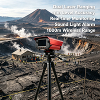 Moniteur de déplacement de réservoirs de pétrole brut à double laser de précision mm, sans fil, IP66, multi-appareils, avec alerte de prévention des affaissements et des fuites