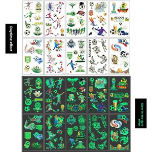Luminoso Halloween Niños Dibujos animados Resistente al agua Ecológico Tatuaje Pegatinas Juego de 10 piezas para brazo Cara - Product Image 4