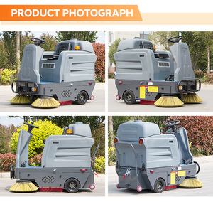 Balayeuse de voirie industrielle électrique compacte pour cour, trottoir et route extérieure - Product Image 2