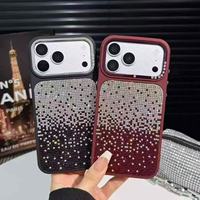 Nouvelle coque de téléphone haut de gamme avec cadre de caméra à points colorés et dégradé, de qualité supérieure