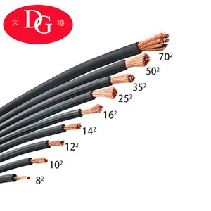 Cable de soldadura de cobre Flexible, 1000V, H01N2-D, 10mm, 10 mm2, Clase 5