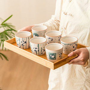 Tazza <span class=keywords><strong>da</strong></span> Tè e Caffè in Ceramica Dipinta a Mano in Stile Cinese con Panda Fresco e Carino per Donne Uso Domestico e Ospiti - Product Image 2