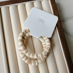 2 unids/lote de lazos para el cabello negros gruesos a la moda para <span class=keywords><strong>mujer</strong></span>, banda de goma para cabello grueso para <span class=keywords><strong>mujer</strong></span> y niña, bandas elásticas grandes para el cabello, soporte para cola de caballo - Product Image 6