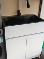Évier de buanderie extérieur intégré en acier inoxydable, style luxe léger, finition thermolaquée, pour salle de bain d'hôtel, à poser au sol