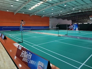 แผ่นรองเล่นแบดมินตันพื้นกระเบื้อง PVC กันลื่นหนา4.5มม.-10มม. ใช้ในอาคาร - Product Image 4