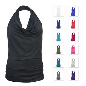 Robe mini sexy dos nu à col licou en velours côtelé uni, style européen, pour femme, collection été 2026 - Product Image 2