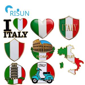 Fabricante de fábrica personalizado italiano <span class=keywords><strong>Sicilia</strong></span> solapa pines broche Italia amor corazón <span class=keywords><strong>bandera</strong></span> italiano mapa Pin insignia - Product Image 1