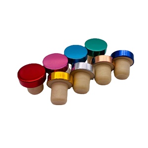 19.5mm T sughero con parte superiore <span class=keywords><strong>in</strong></span> <span class=keywords><strong>legno</strong></span> per Vodka Whisky bottiglia di vetro Logo personalizzato Pilfer prova di sughero bottiglia di Rum - Product Image 5