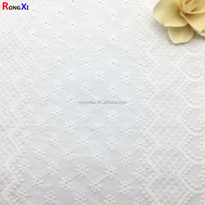 Arrivée <span class=keywords><strong>prix</strong></span> usine <span class=keywords><strong>cristal</strong></span> RXF0525 blanc petite fleur avec bordure conçue coton jardin broderie tissu avec une grande qualité - Product Image 2