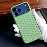 Étui de téléphone portable en cuir personnalisé, antichoc, à rayures décoratives, avec texte, pour iPhone 17 Pro Max 16 15 14