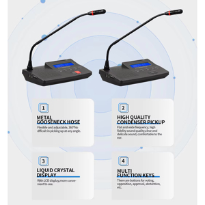 <span class=keywords><strong>Sistema</strong></span> di conferenza digitale a funzione completa con unità delegata presidente principale integrata e per uso altoparlante - Product Image 5