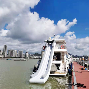 Customized Water Park <strong>Slide</strong> Boat <strong>Slide</strong> Inflatable Yacht Floating Water <strong>Slide</strong> With Dock <strong>Pool</strong> For Summer - Product Image 2