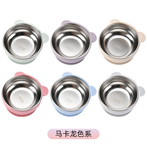 Bol pour aliments pour bébés en acier inoxydable, grande forme d'arc, isolant thermique, anti-chute, pour enfants de 0 à 12 mois - Product Image 5