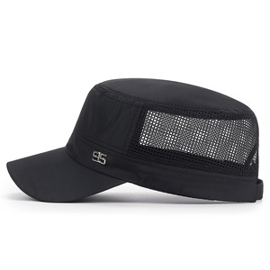 AIGEFMM Men's <b>Summer</b> Mesh Duckbill <b>Flat</b> Top Hat Quick Dry Breathable Fishing Sun Protection <b>Cap</b> - Product Image 2