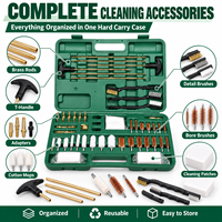 Kit de nettoyage d'armes à feu multi-calibres AVIC HANGTE 58 pièces avec brosses de nettoyage, tiges en laiton, chiffons en coton et étui de transport rigide pour la chasse