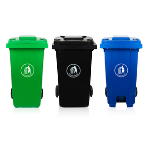Contenedor de <span class=keywords><strong>Basura</strong></span> de Plástico de 360 Litros con Ruedas y Pedal - Contenedor de <span class=keywords><strong>Basura</strong></span> Comercial para Oficina, Centro Comercial y Áreas Públicas - Product Image 4