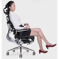 Chaise de Bureau Ergonomique JNS 801 en Maille 3D Réglable pour Mobilier Commercial, 1 Pièce, Aluminium Moderne, Vérin à Gaz Classe 4, Garantie 5 Ans en Option