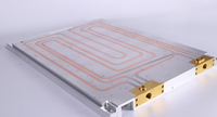Bloc de refroidissement liquide OEM en aluminium et cuivre 80x80mm, dissipateur thermique pour onduleur et centre de données