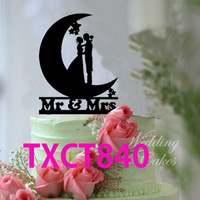 Décorations de gâteaux Mr. et Mme pour mariage, Saint-Valentin, Noël, Pâques, Fête des Pères, décorations de cupcakes en acrylique écologiques, chiffres de 0 à 9