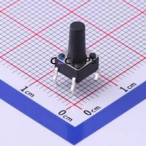UK-B0202-G11-250 Tactile Switch Through hole-4P,6x6mm Switch Single Pole Single Throw Round Button 2.5N Through Hole - Product Image 1