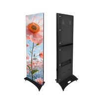 Panel de Pantalla LED Digital para Interiores y Exteriores P1.25/1.86/2/2.5, 640X1920mm, Diseño Móvil con Ruedas, Pantalla LED Tipo Póster