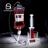 Récipient créatif Halloween Vampire Cocktail Sacs de sang Décor Accessoires d'horreur PVC Sac à boisson réutilisable Thème Fête
