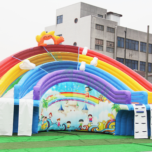 Aoyu dễ thương vô cùng Inflatable trượt nước trẻ em 'chơi công viên chủ đề sân chơi với hồ bơi đầy màu sắc voi thiết kế để sử dụng nhà - Product Image 1