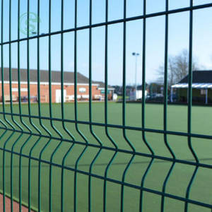 Paneles de Cerca Curvos 3D de Alta Calidad, Construcción de Malla de Hierro Galvanizado, Paneles de Cerca de Metal Corrugado con Recubrimiento Verde para Carreteras - Product Image 6