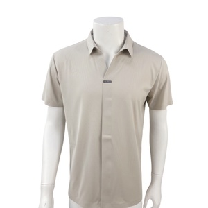 Camiseta de polo lisa con logotipo personalizado de alta calidad para hombres, fabricantes de ropa de nailon y LICRA - Product Image 1
