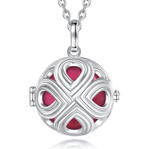 Merryshine Collana con Ciondolo Bola dell'Armonia Placcata Argento di Alta Qualità, Chime per Gravidanza e Nascita, Chiamabimbi - Product Image 2